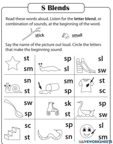Beginning Blends with -s-