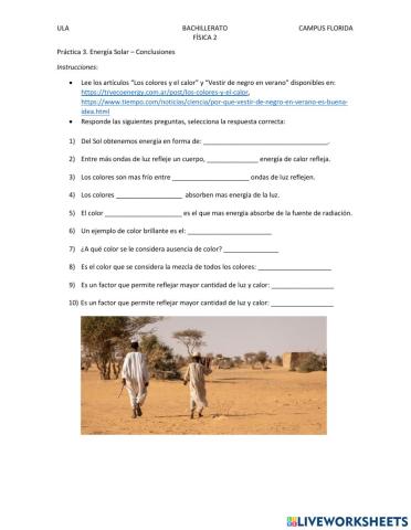 Los colores y el calor