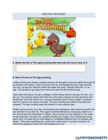 Narrative Text: The Ugly Duckling