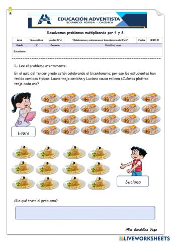 Multiplicación del 4