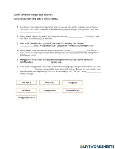 Kemahiran menggelecek bola hoki