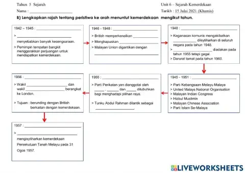 Unit 6 - Sejarah Kemerdekaan