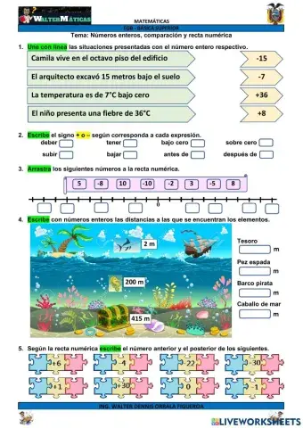 M08W06 Números enteros, comparación y recta numérica