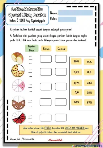 Mengubah berbagai bentuk Pecahan