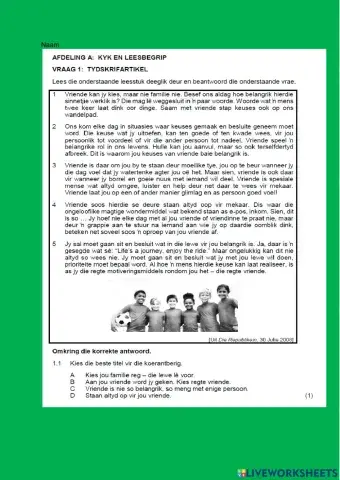 Afrkaans paper 2 part 1