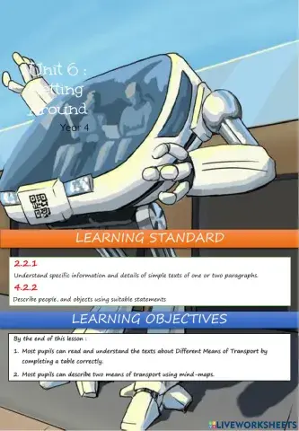 Writing : Different Means of Transport