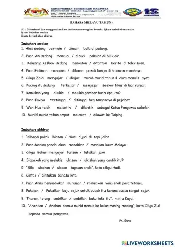 imbuhan awalan dan akhiran