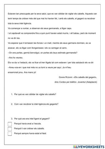 Repàs catalá 3er