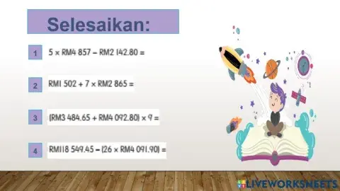 Tambah tolak darab wang