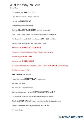 Just the way you are