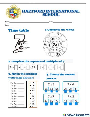 Practice worksheet 3°