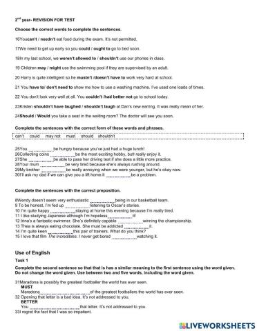 Grammar gold ex. b1+ unit 4