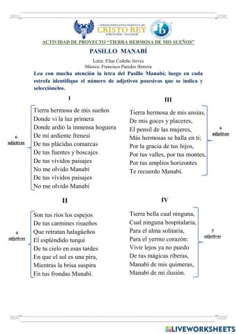 Proyecto - Tierra linda de mis sueños.