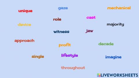 Vocabulary Builder - 12th