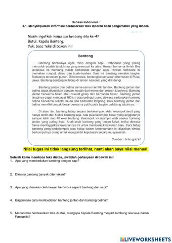 Menyimpulkan informasi bacaan