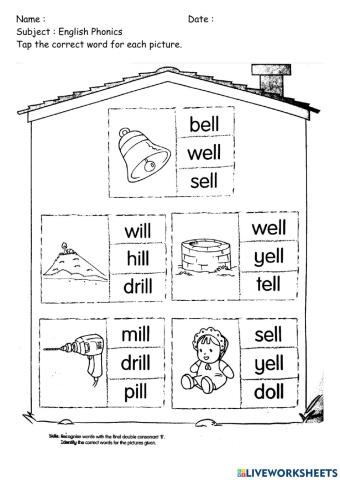 Final double consonant 'll'