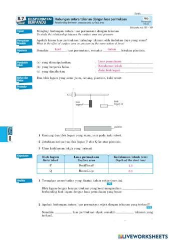 Hubungan Antara Tekanan dan Luas Permukaan