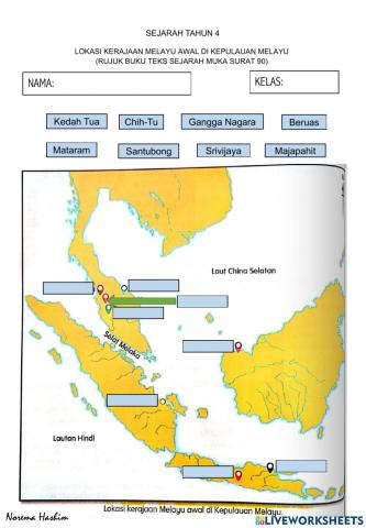Lokasi kerajaan melayu awal di Kepulauan Melayu