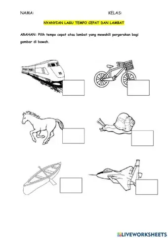 Lagu tempo cepat dan lambat
