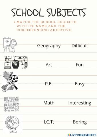 Present simple and school subjects
