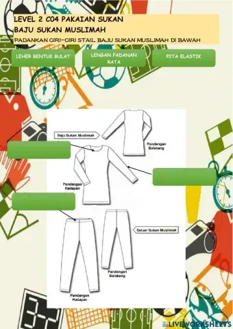 Level 2c04 pakaian sukan mulimah