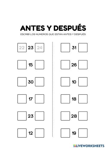 Antes y después