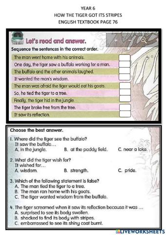 How The Tiger Got Its Stripes