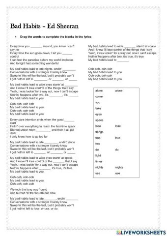 Bad Habits - Ed Sheeran