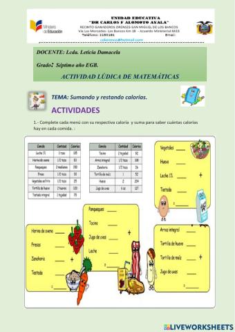 Adición y sustracción