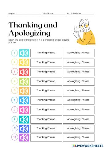 Thanking and Apologizing