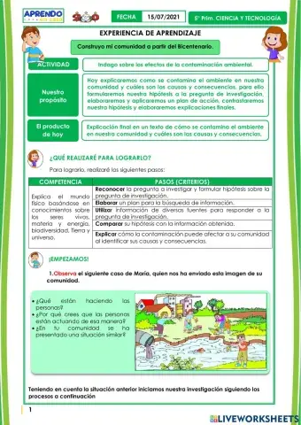 Indago sobre los efectos de la contaminación ambiental.