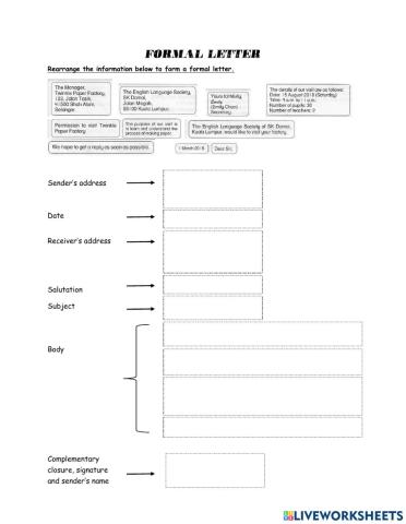 Formal letter