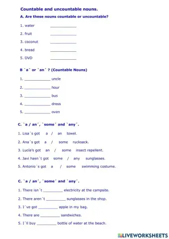 GEP3 9A: Countable and Uncountable Noun