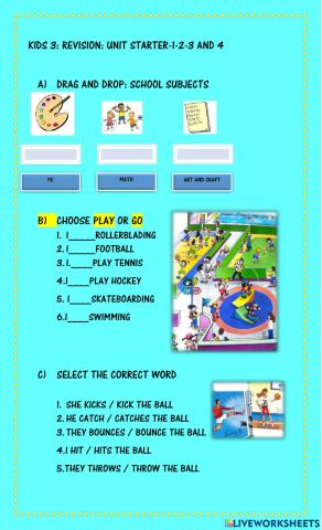 Revision kids 3 units 1-2-3-4