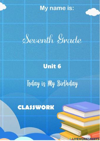 Classwork unit 6
