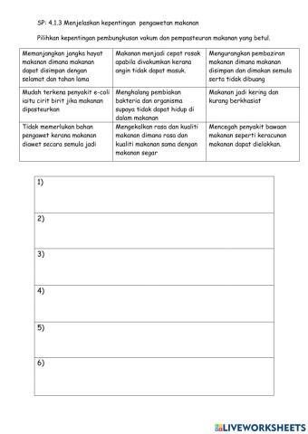 Kepentingan pengawetan makanan