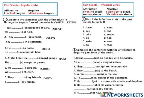 Past Simple - Regular - Irregular verbs