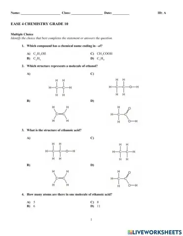 EASE 4 Grade 10 (Make Up Exam)