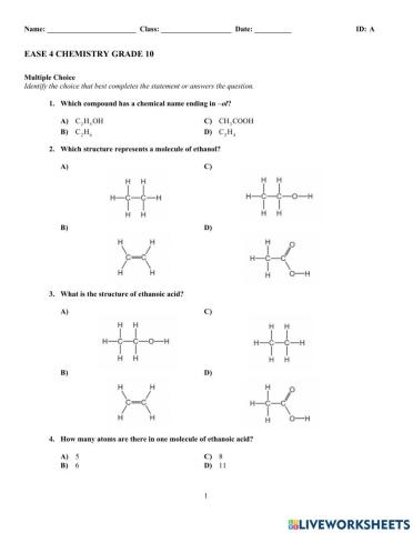 EASE 4 Grade 10 (Make Up Exam)