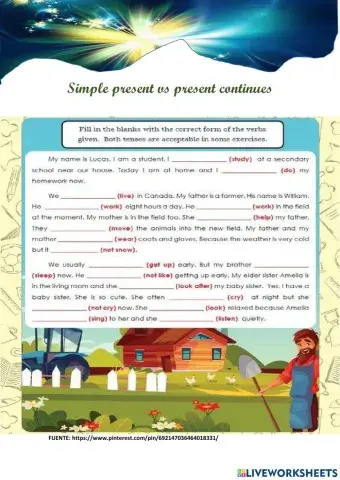 Simple present vs present continues