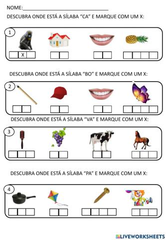 Onde está a sílaba?