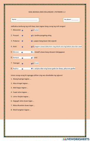 Bahasa Jawa Wulangan 1 Patemon 1-2