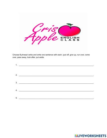 phrasal verbs sentences