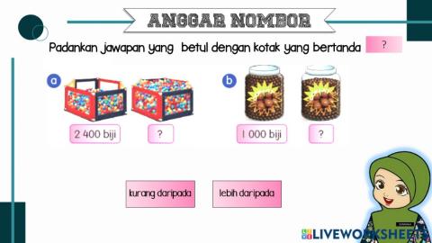 Padankan : ANGGAR NOMBOR TAHUN 3
