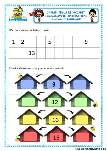 Evaluación de matemáticas