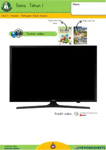 Sains T1 - Bahagian tubuh haiwan