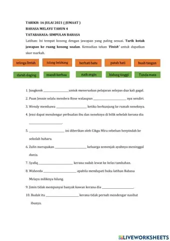 Bahasa melayu thn 4