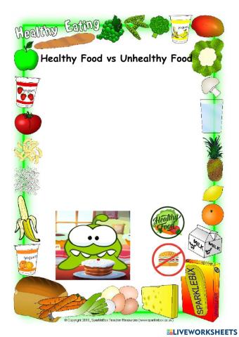 Healthy vs unhealthy food