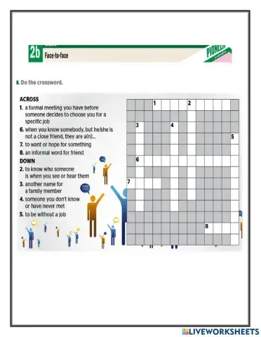 Pioneer workbook 2d DO THE CROSSWORD