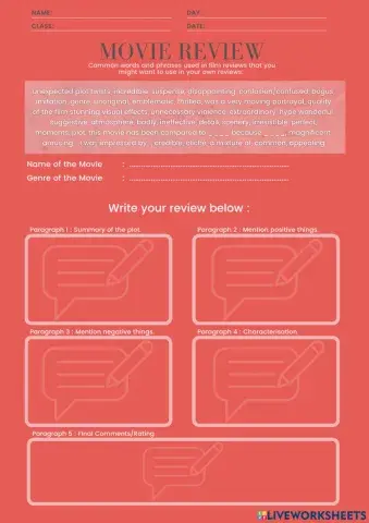 Movie Review Competition 